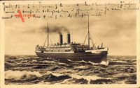 Reichspostdampfer Prinzeß Alice, Dampfschiff auf See, Norddeutscher Lloyd