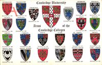 Wappen Studentika Cambridge University, Coats of Arms of the Colleges