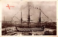 Britisches Kriegsschiff, HMS Victory, Nelsons flagship, Segelschiff