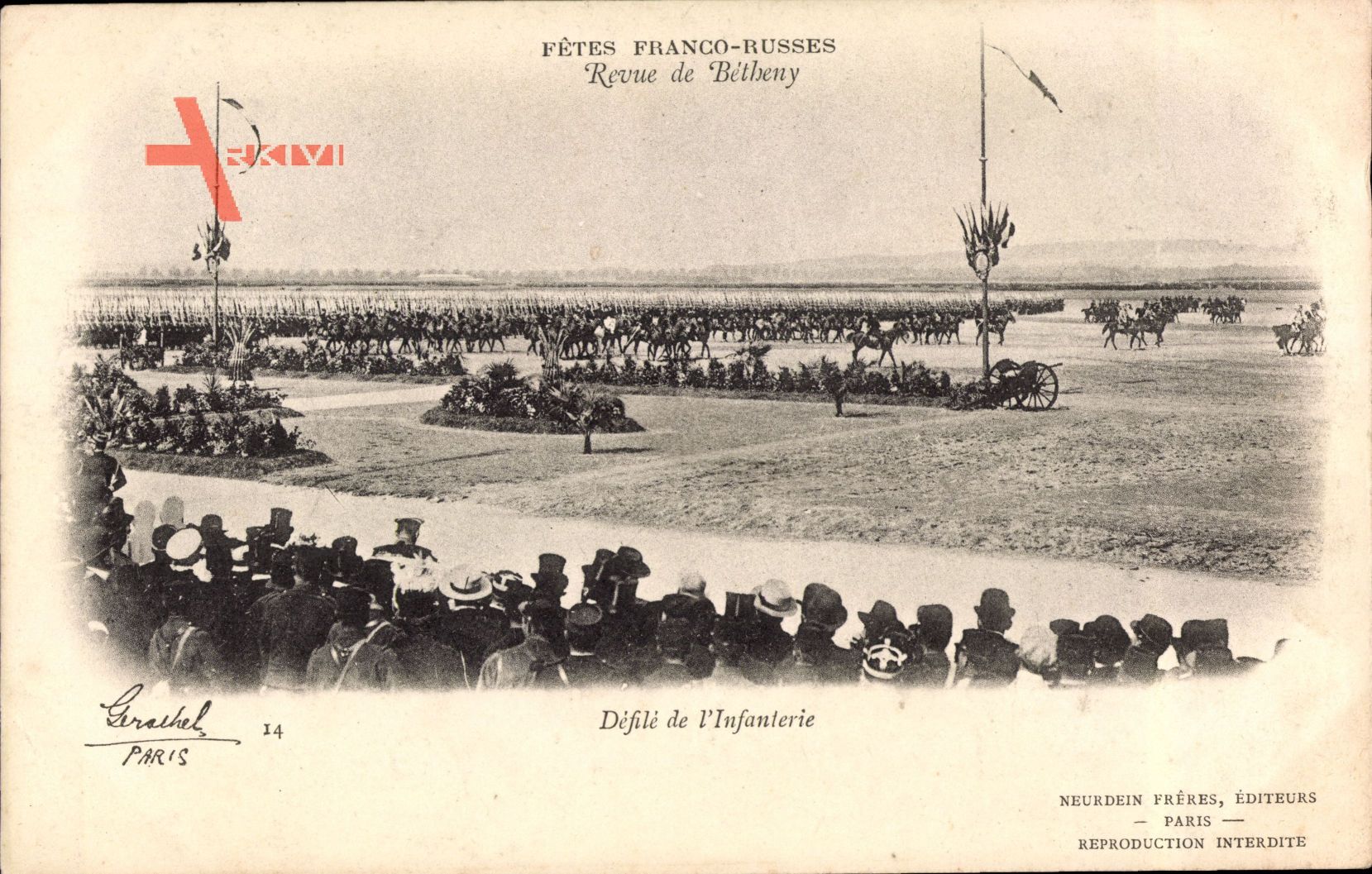 Fêtes Franco Russes, Revue de Bétheny, Défilé de l'Infanterie