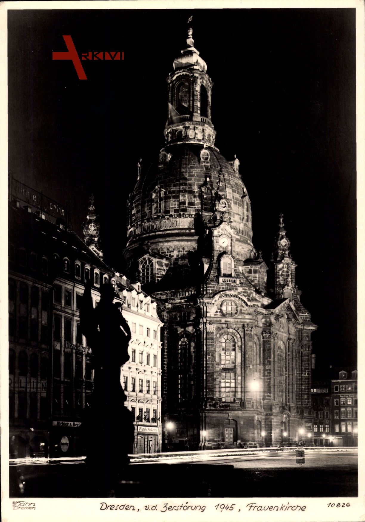 Dresden, vor der Zerstörung 1945, Blick auf die Frauenkirche, Hahn 10826
