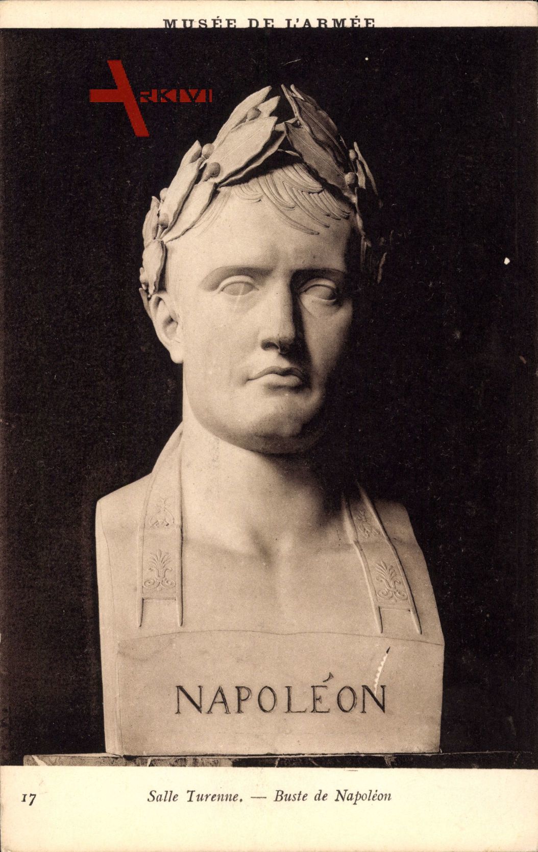 Buste de Napoleon, Lorbeerkranz, Salle Turenne, Musee de l'Armee