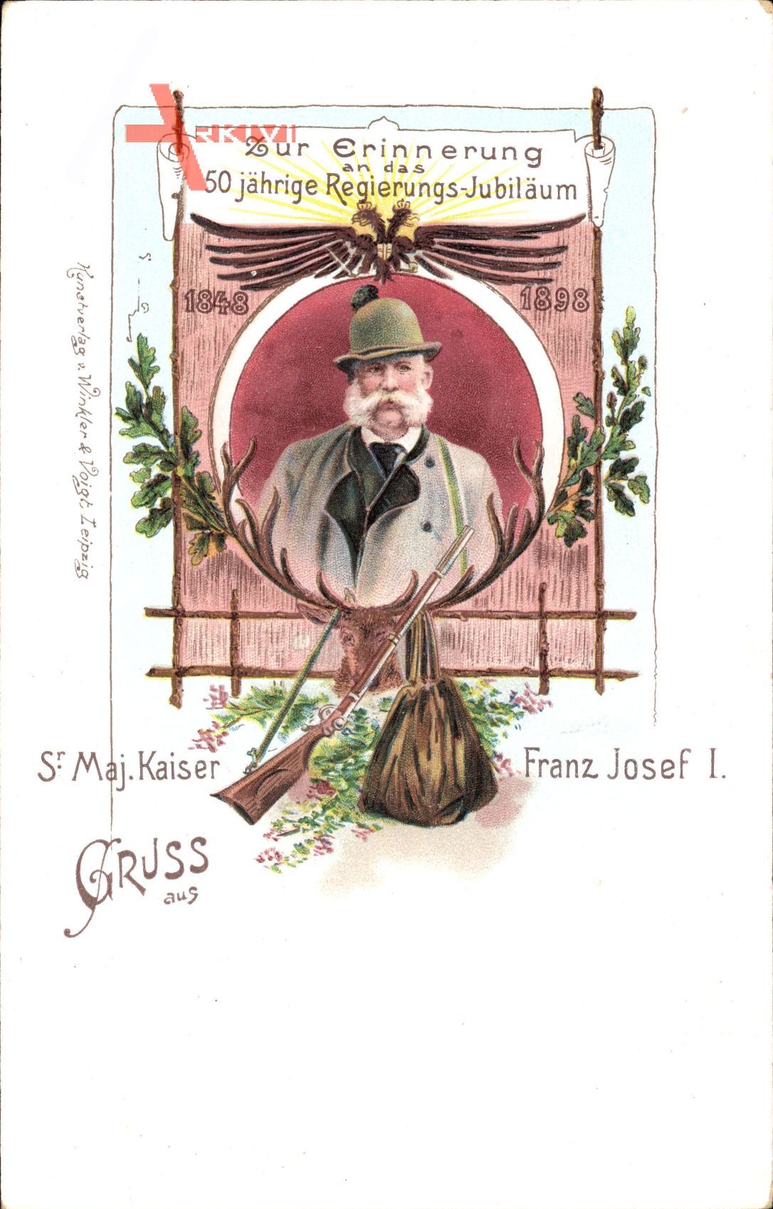 Kaiser Franz Joseph I., 50 jh Regierungsjubiläum 1898, Jagdmontur