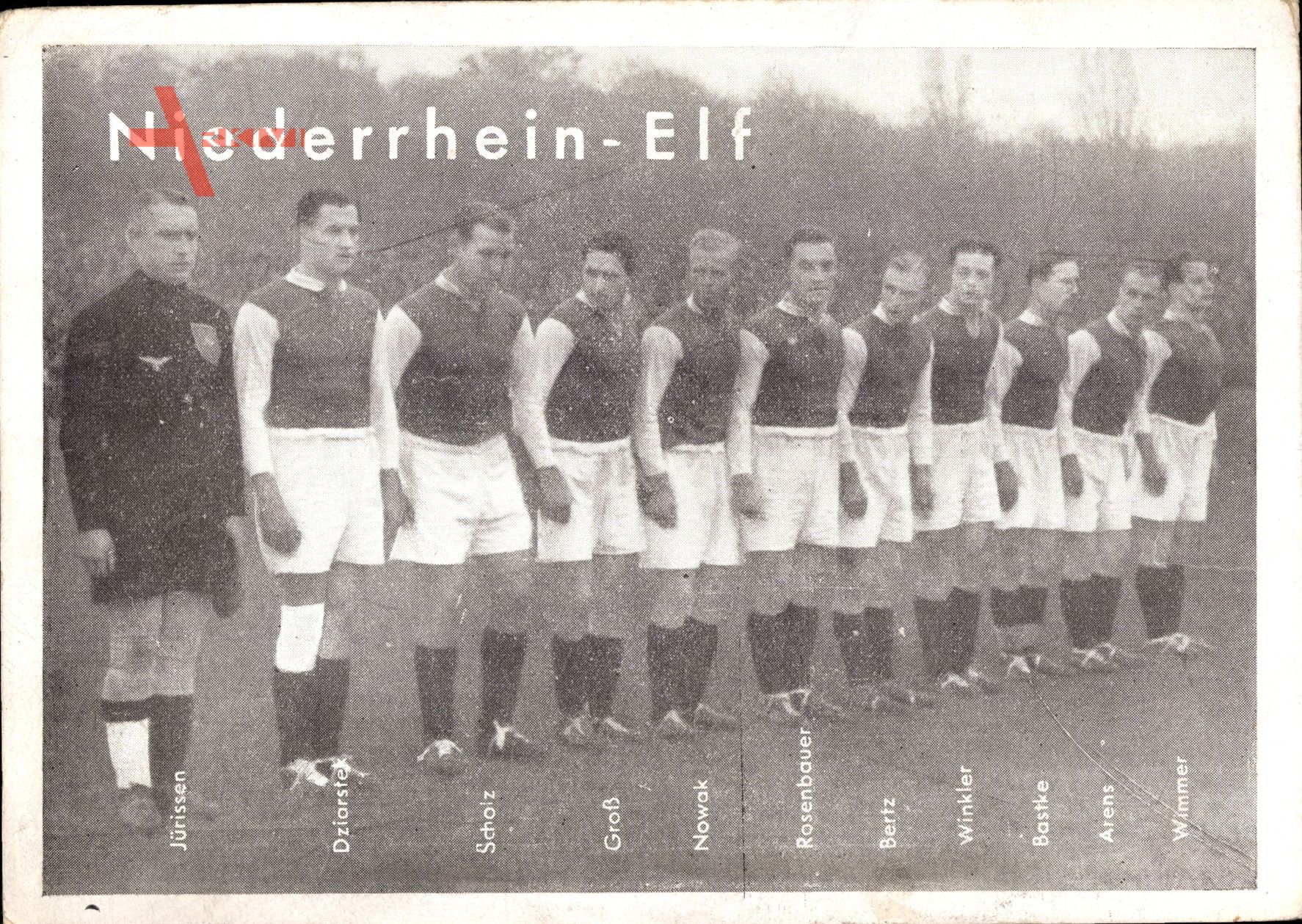 Niederrhein Elf, Fußballmannschaft, Jürissen, Dziarstek, Scholz