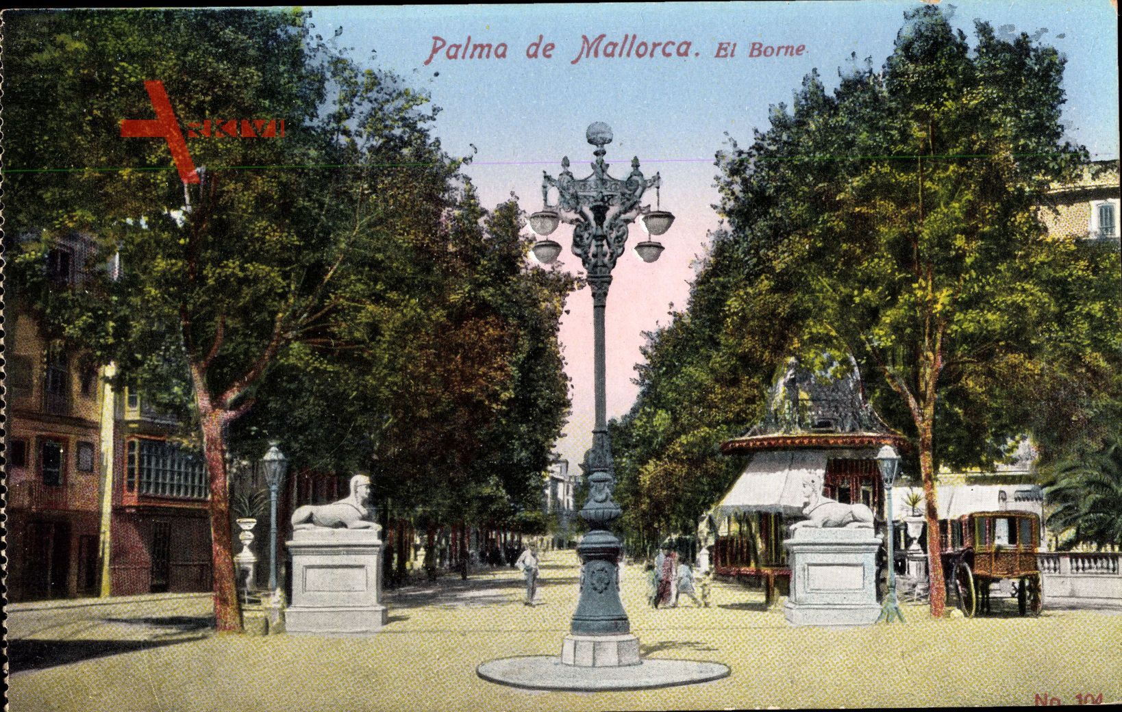 Palma de Mallorca Balearische Inseln, El Borne, Straßenlaterne, Statuen