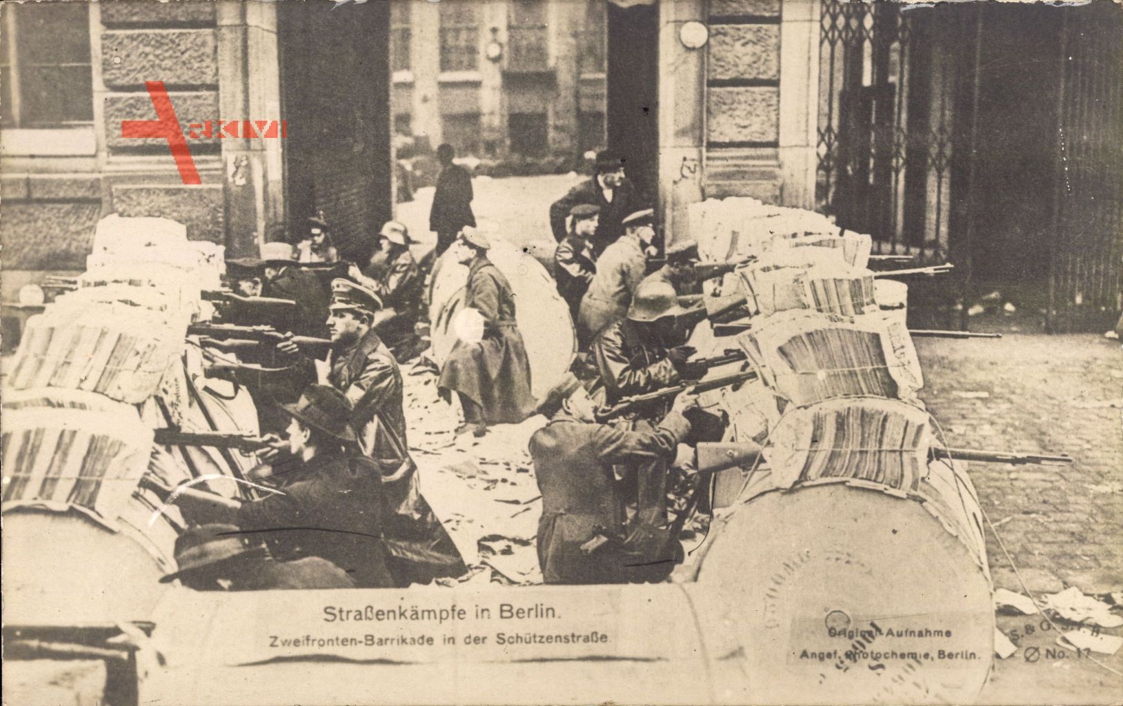 Berlin, Straßenkämpfe, Zweifrontenbarrikade, Schützenstraße, Märzkämpfe 1919