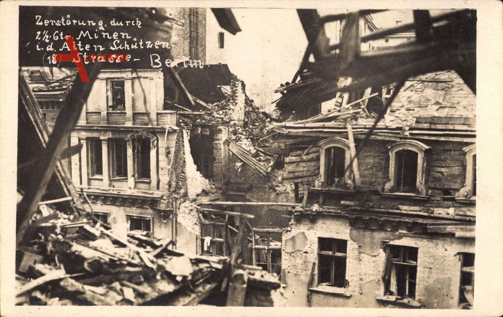 Berlin, Zerstörung durch Mine, Alte Schützenstraße, Märzkämpfe 1919