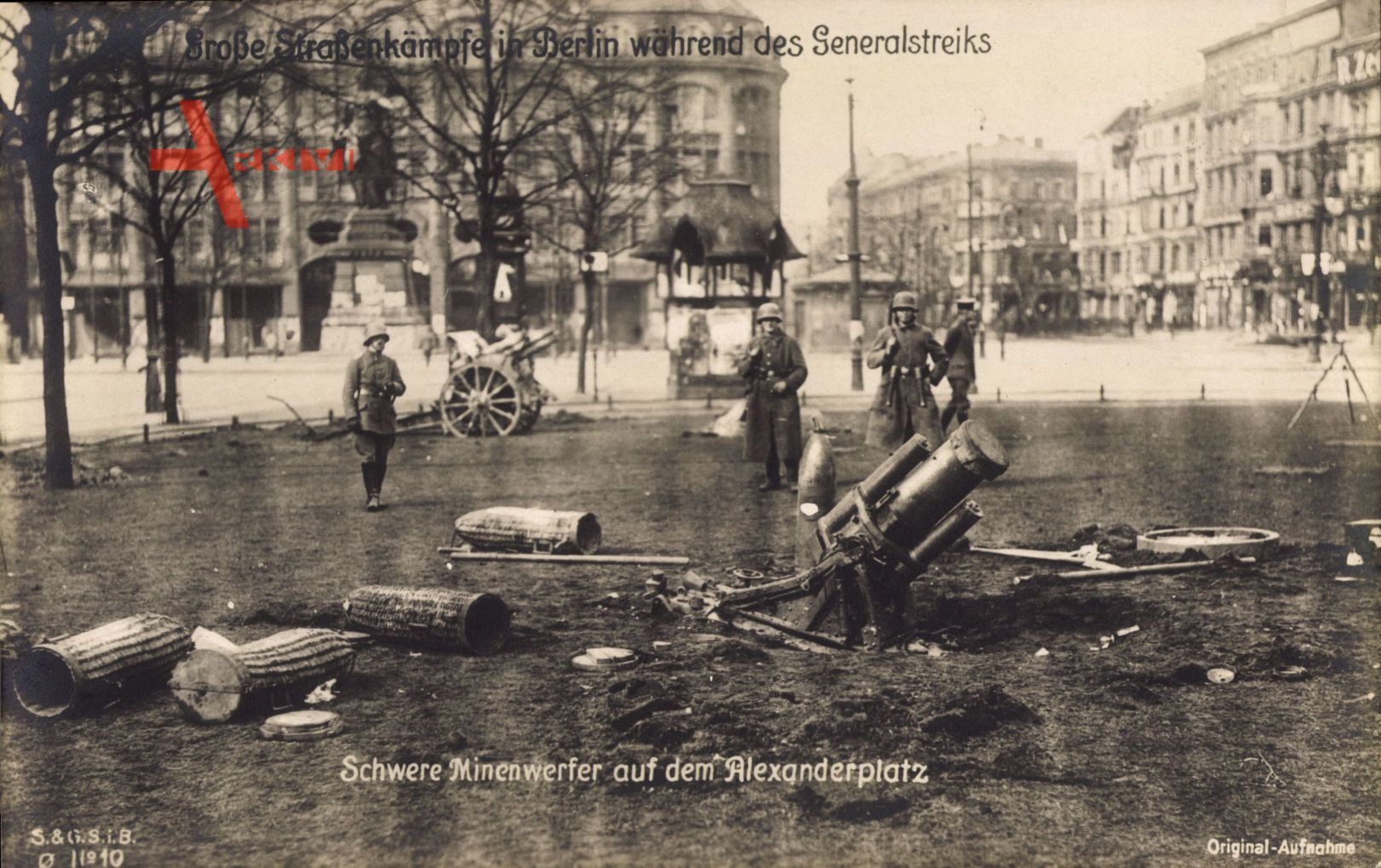 Berlin, Straßenkämpfe, Minenwerfer, Alexanderplatz, Märzkämpfe 1919