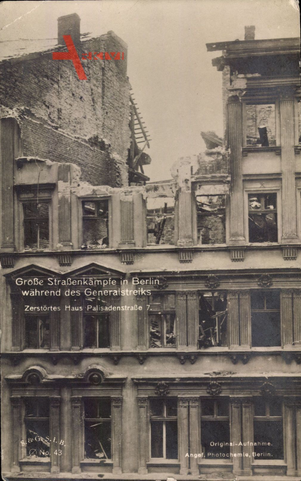 Berlin Friedrichshain, Märzkämpfe 1919, Generalstreik, Haus Palisadenstraße