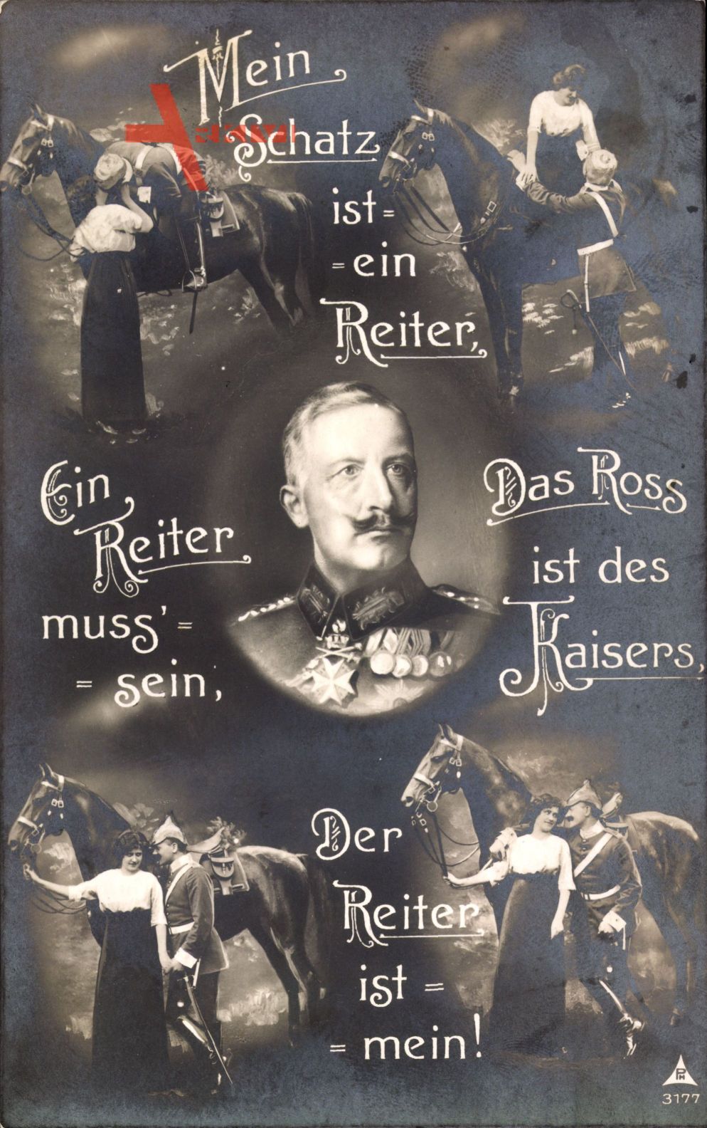 Kaiser Wilhelm II., Mein Schatz ist ein Reiter, PH Berlin 3177