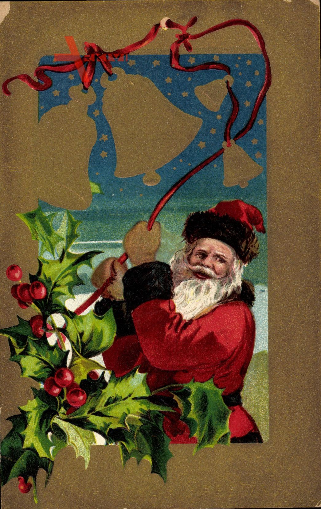 Frohe Weihnachten, Weihnachtsmann läutet die Glocken, Merry Christmas