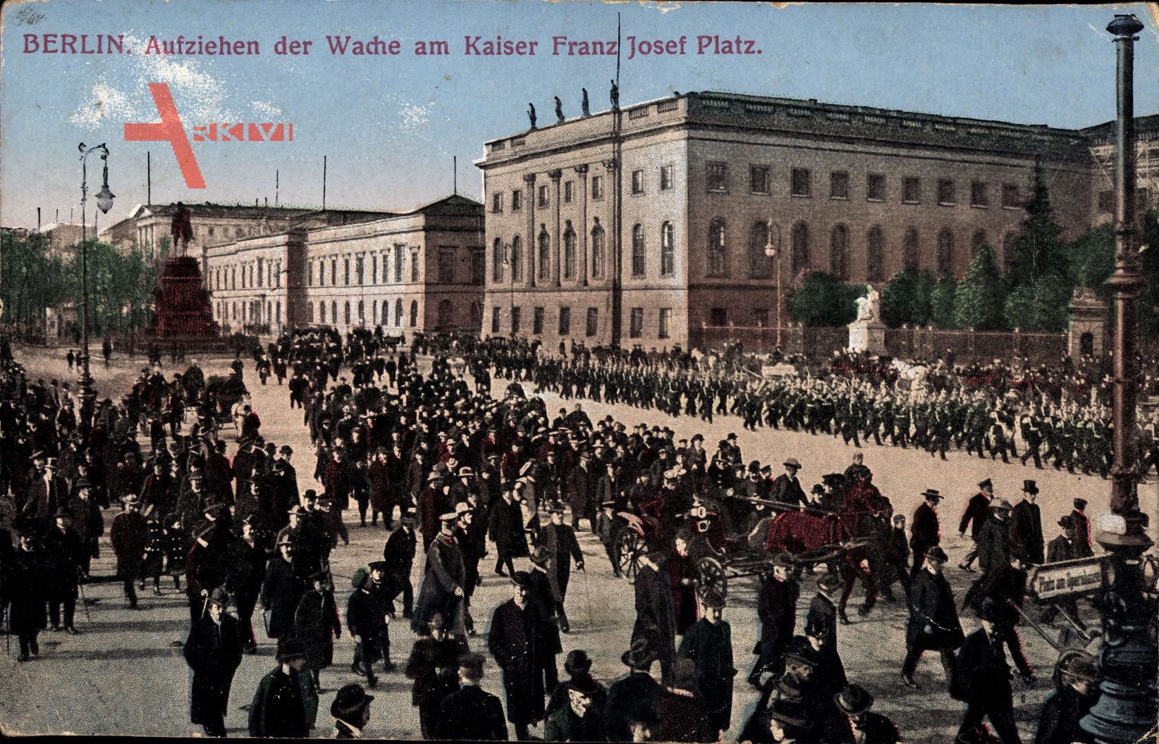 Berlin Mitte, Aufziehen der Wache am Kaiser Franz Josef Platz, Bebelplatz