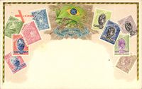Briefmarken Estados Unidos do Brazil, Brasilien, 100 Reis