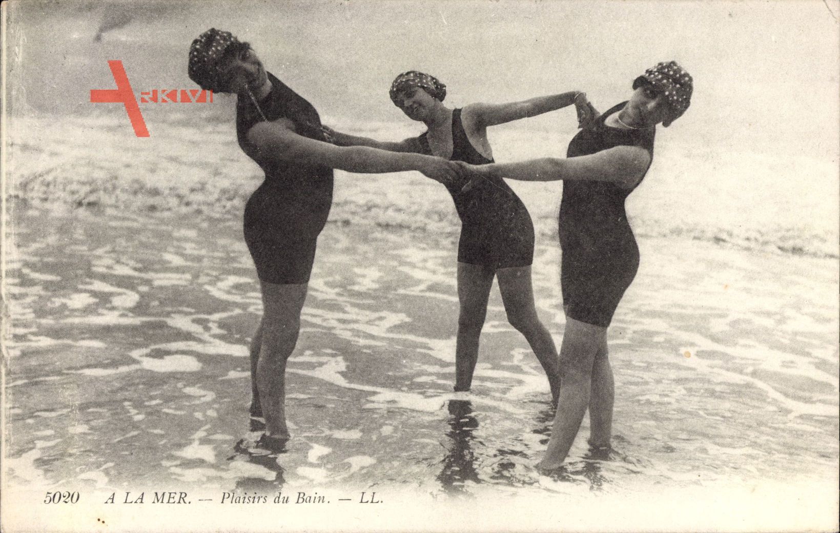 A la mer, Plaisirs du Bain, Frauen in Badekleidern im Wasser