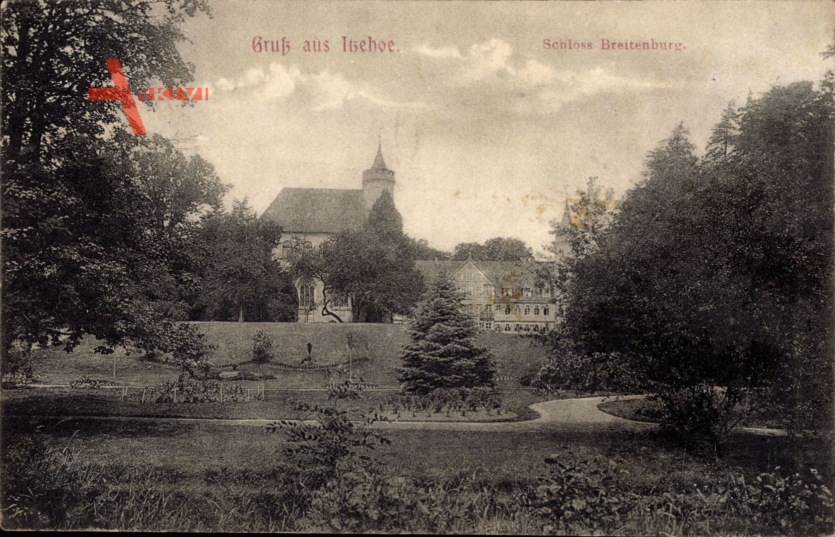 Itzehoe in Schleswig Holstein, Blick vom Park auf das Schloss Breitenburg