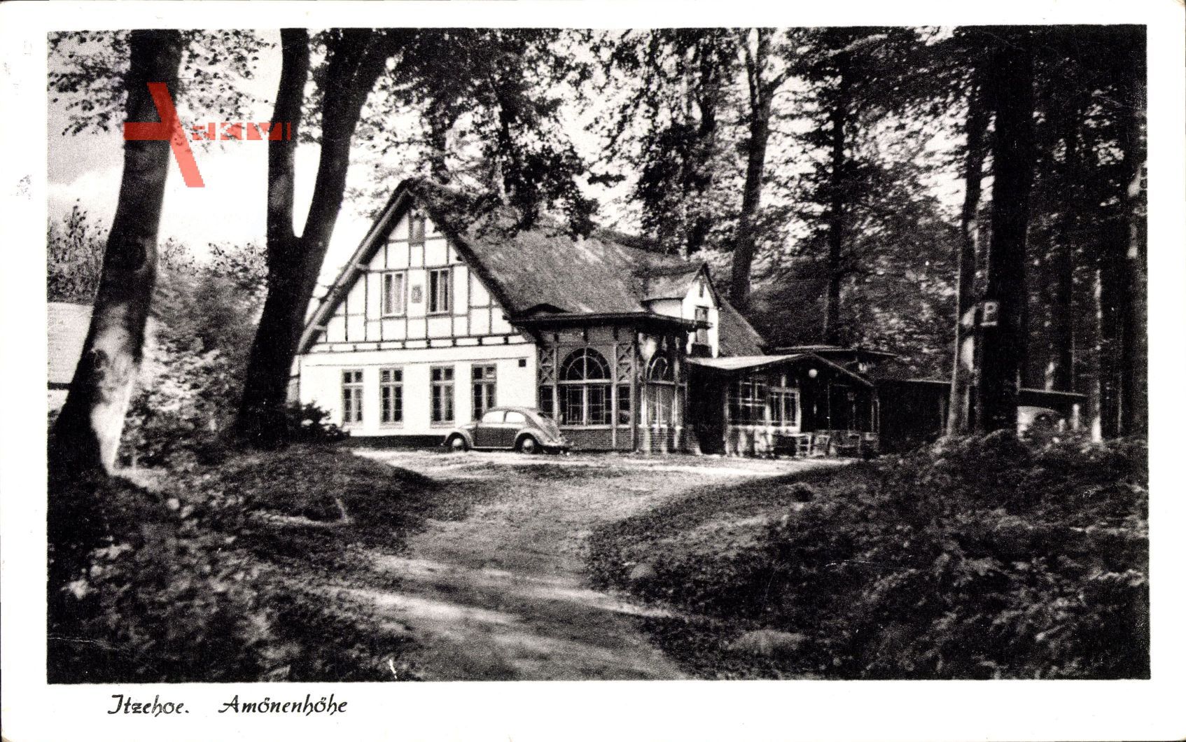 Itzehoe in Schleswig Holstein, Blick vom Wald auf Haus Amonenhöhe