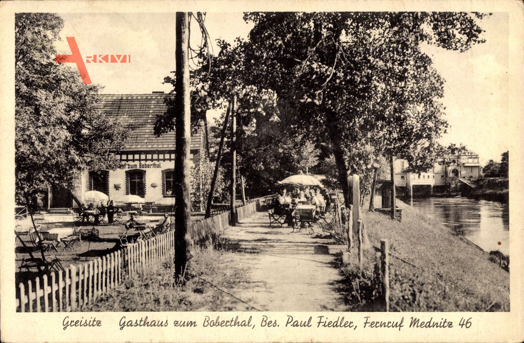 Gryżyce Greisitz Schlesien, Gasthaus zum Bobertal, Bes. Paul Fielder