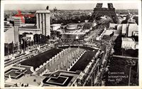 Paris, Weltausstellung 1937, Eiffelturm, Bassins du Trocadéro