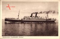 Dampfschiff Bremen, Norddeutscher Lloyd Bremen, Ansicht Backbord