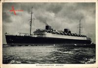 Dampfschiff Bremen, Norddeutscher Lloyd Bremen, Ansicht Backbord