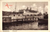 Bremerhaven, Hafenpartie, Dampfschiff Prinz Friedrich Wilhelm, Anlegestelle