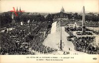 Les Fêtes de la Victoire à Paris, 14 Juillet 1919,Défilé,Place de la Concorde
