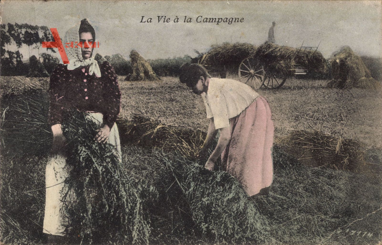 La Vie à la Campagne, Französische Bäuerinnen, Heuernte