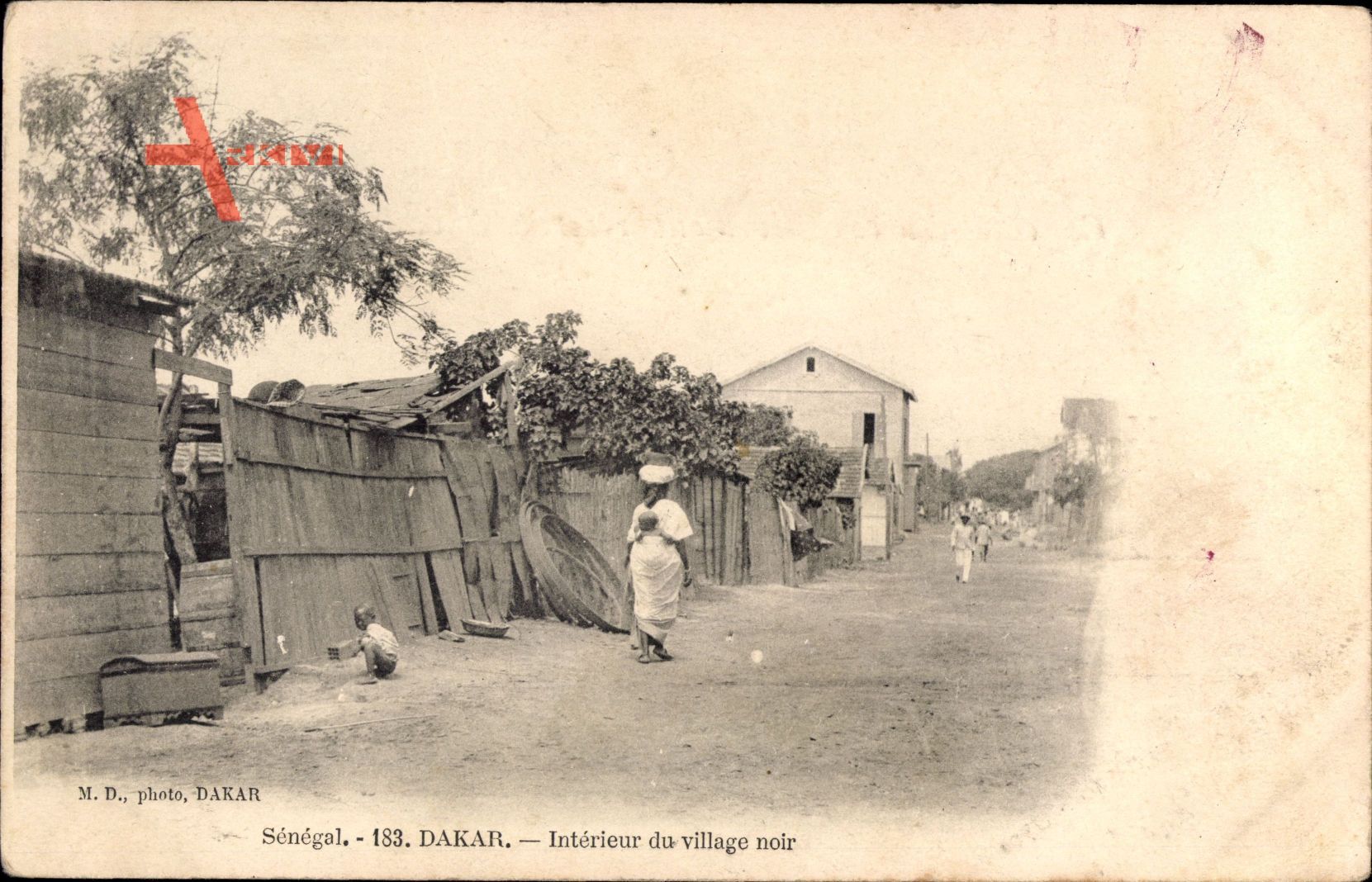 Dakar Senegal, Intérieur du village noir, Afrikanisches Dorf