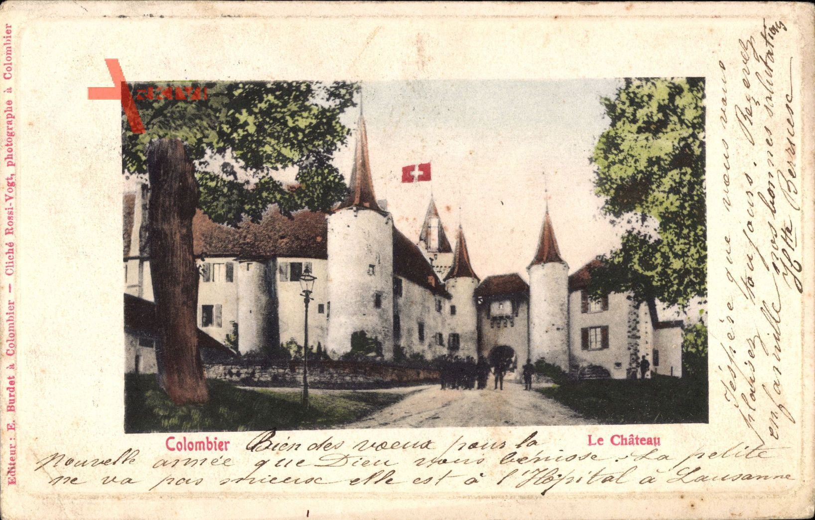 Colombier Neuchatel Schweiz, Le Chateau, Schlosseingang