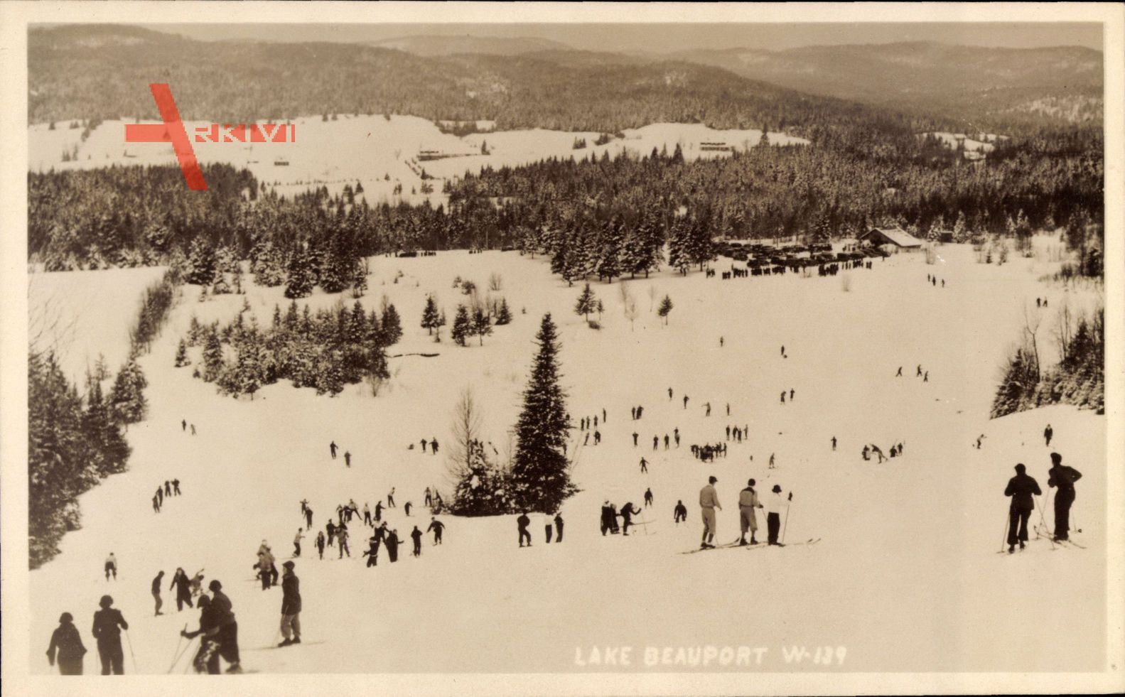 Lac Beauport Québec Kanada, Wintersportgebiet, Skifahrer
