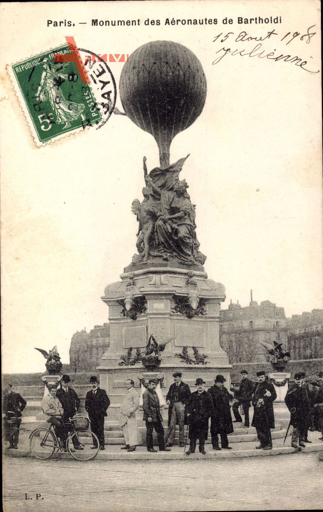 Paris, Monument des Aéronautes de Bartholdi, Ballon, Denkmal