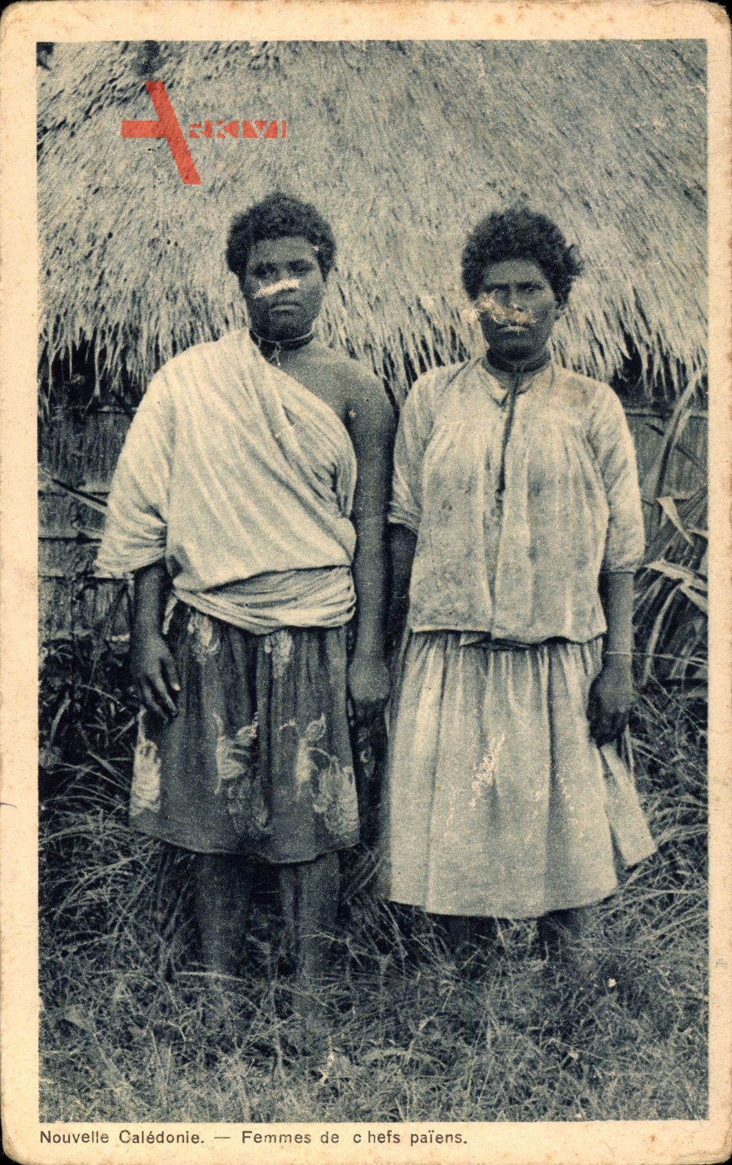 Neukaledonien, Nouvelle Calédonie, Femmes de chefs paiens, Eingeborene Frauen