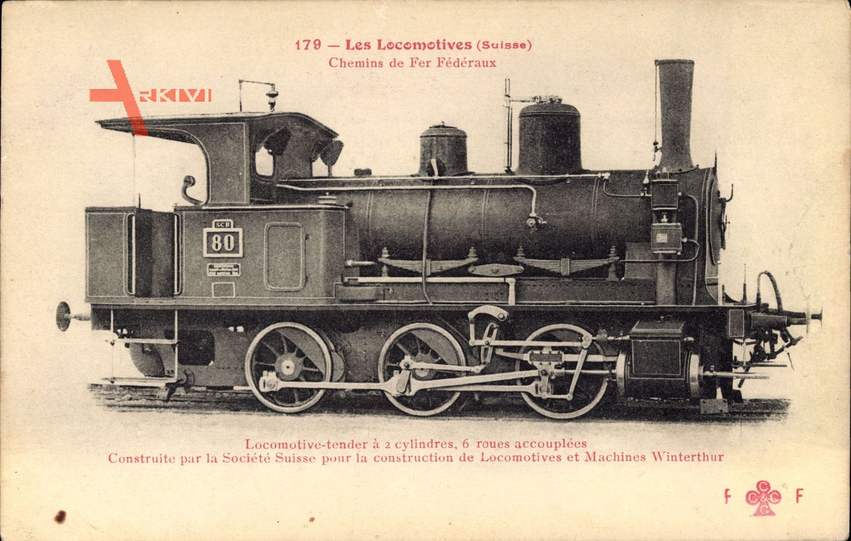 Les Locomotives de la Suisse, Chemins der Fer Fédéraux, No 80, Winterthur
