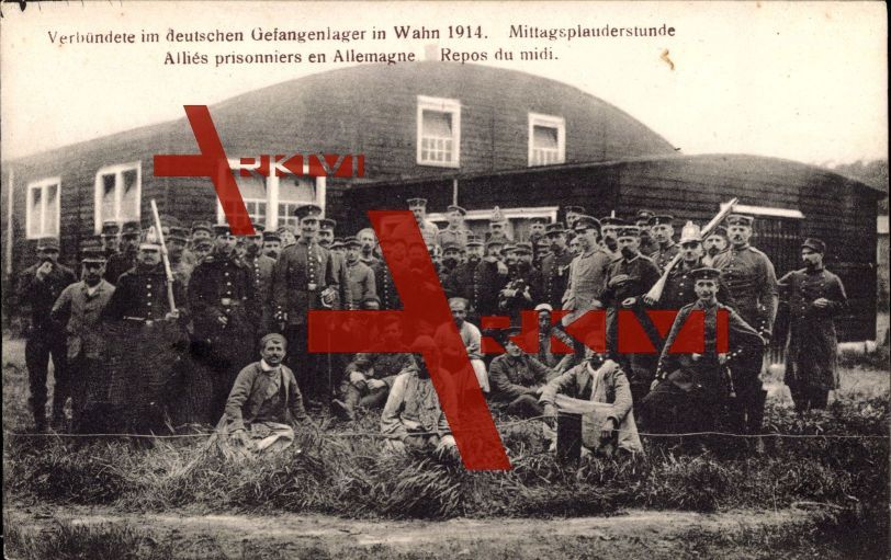 Köln Wahn, Verbündete im deutschen Gefangenenlager 1914, Gruppenfoto
