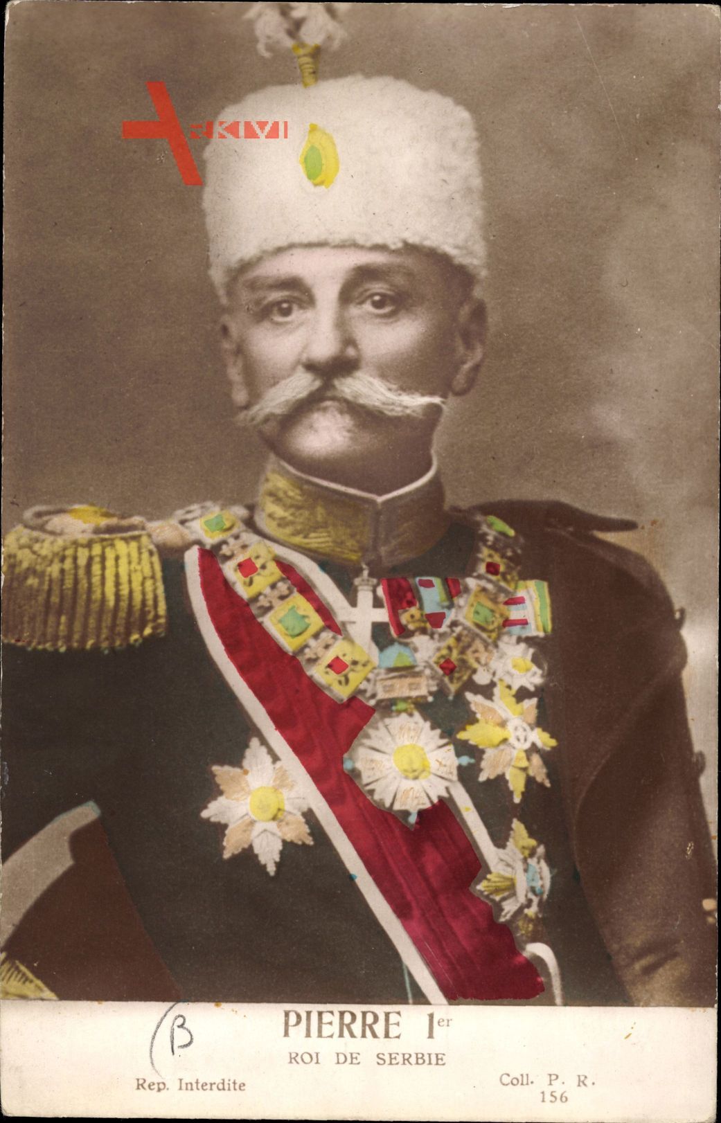 König Peter I. Karadjordjevic von Jugoslawien, Serbien, Portrait, Hut,Uniform