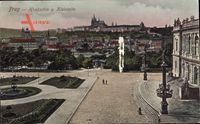 Praha Prag, Hradschin und Kleinseite, Blick zum Burgwall, Platz
