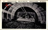 New York City USA, Rockefeller Center, Radio City Music Hall, Orchestra