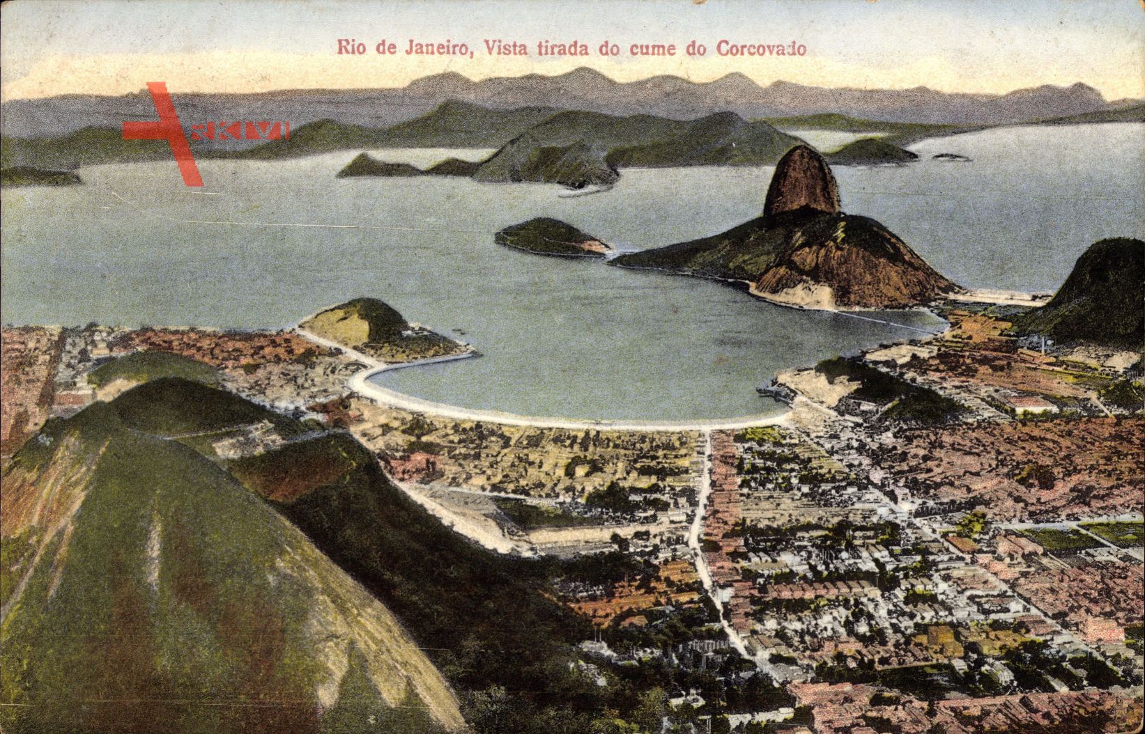 Rio de Janeiro Brasilien, Vista tirada do cume do Corcovado, Zuckerhut