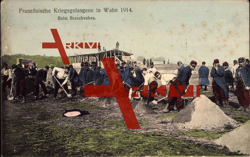 Wahn Köln, Französische Kriegsgefangene beim Barackenbau, Soldaten