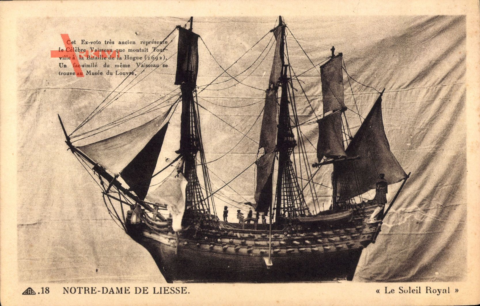 Notre Dame de Liesse Aisne, Bootsmodell, le Soleil Royal, Segelschiff