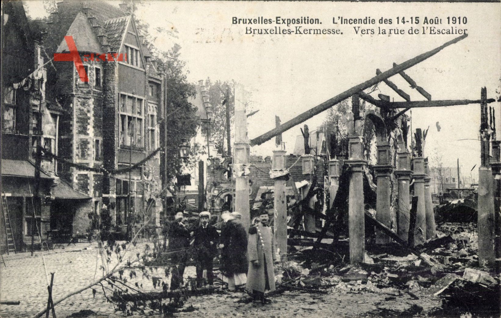 Bruxelles Brüssel, Expo, Weltausstellung 1910, Incendie, Rue de l'Escalier