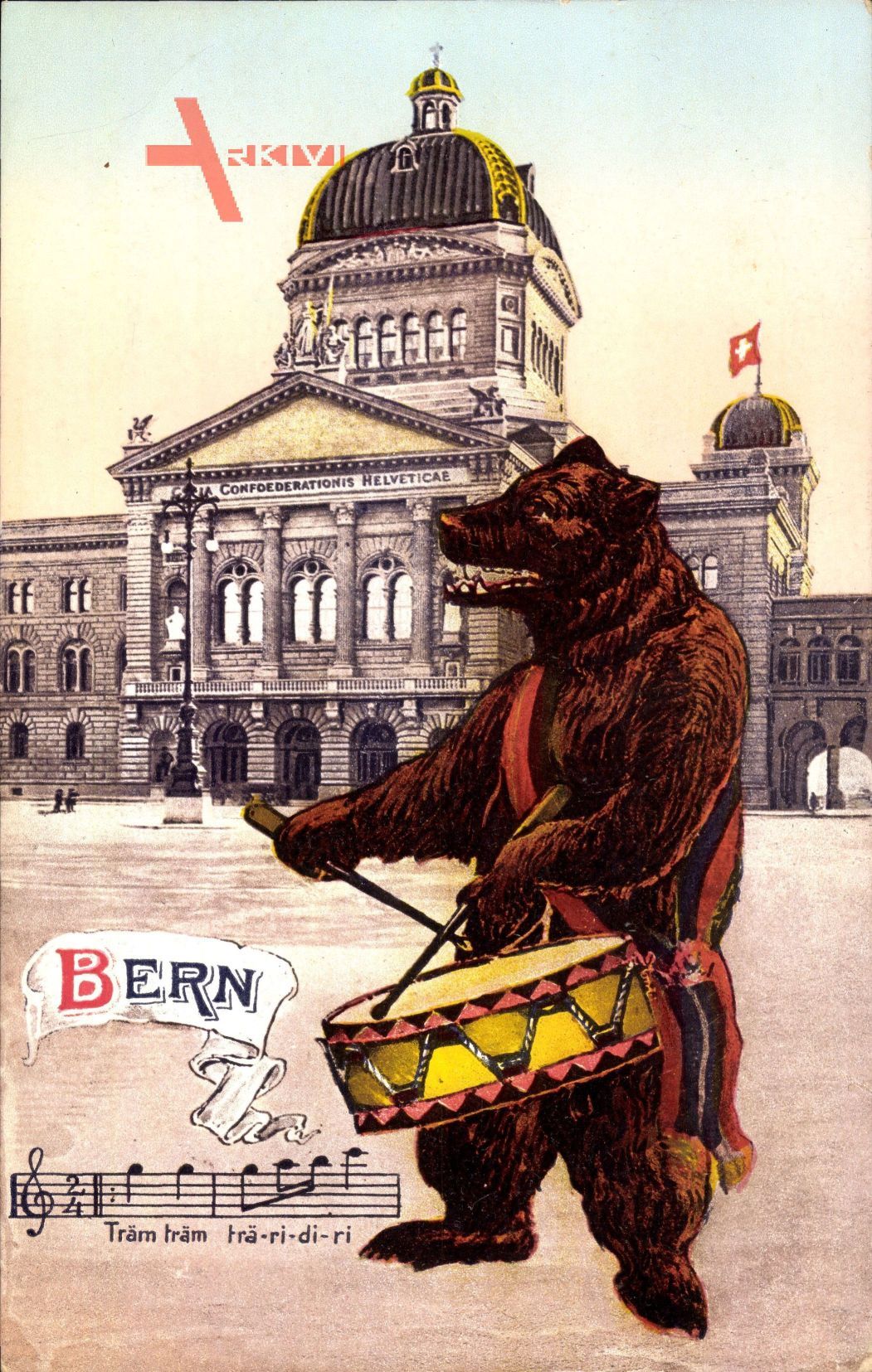 Lied Bern Stadt Schweiz, Bär mit Trommel, Träm träm, Bärengraben