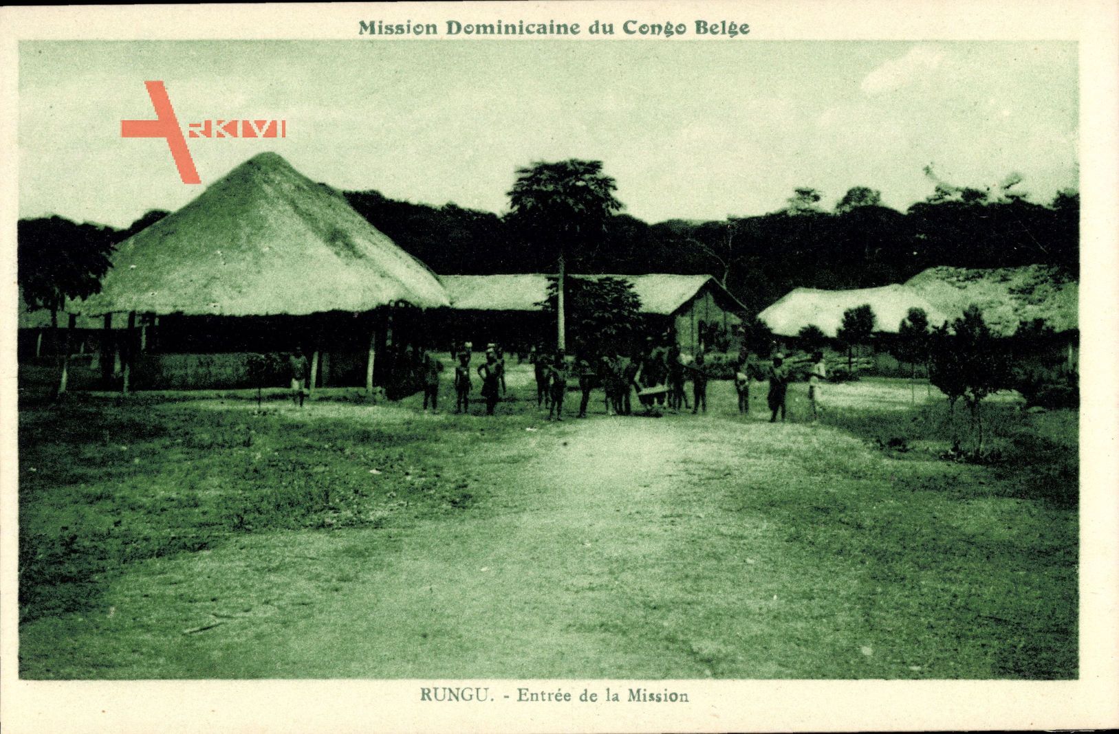 Rungu DR Kongo Zaire, Mission Dominicaine du Congo Belge,Entrée de la Mission