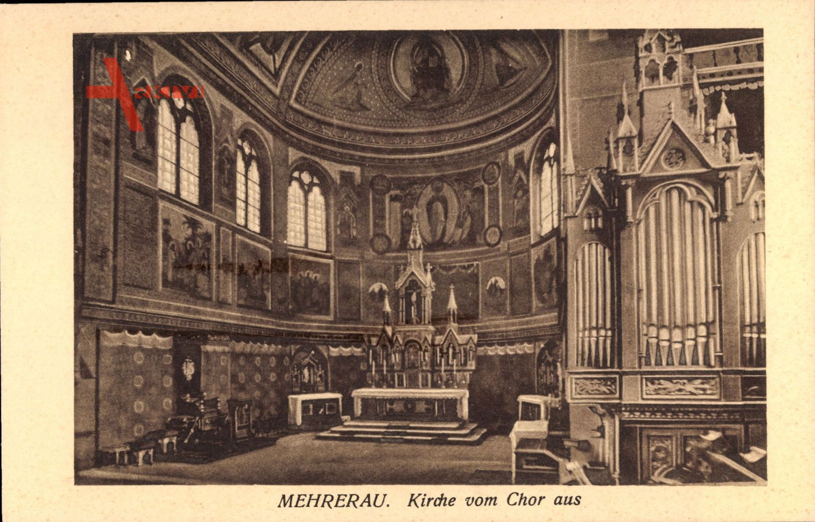 Mehrerau Bregenz Vorarlberg, Kirche vom Chor aus, Orgel