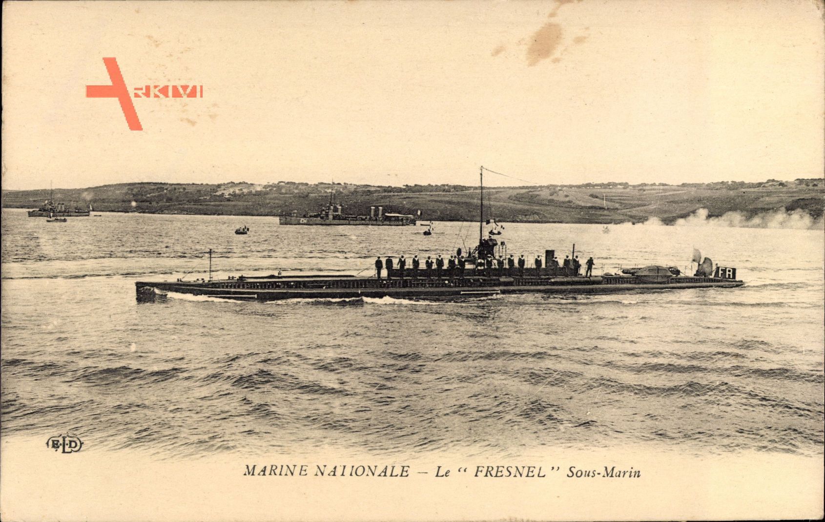 Französisches U Boot, Marine Militaire Francaise, Sous Marin Fresnel