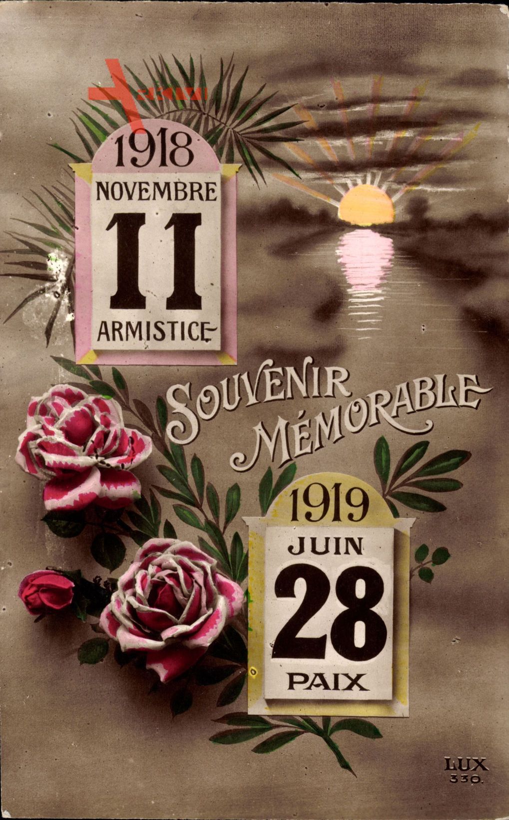 11 Novembre 1918 Armistice, 28 Juin 1919 Paix, Weltkrieg, Ende