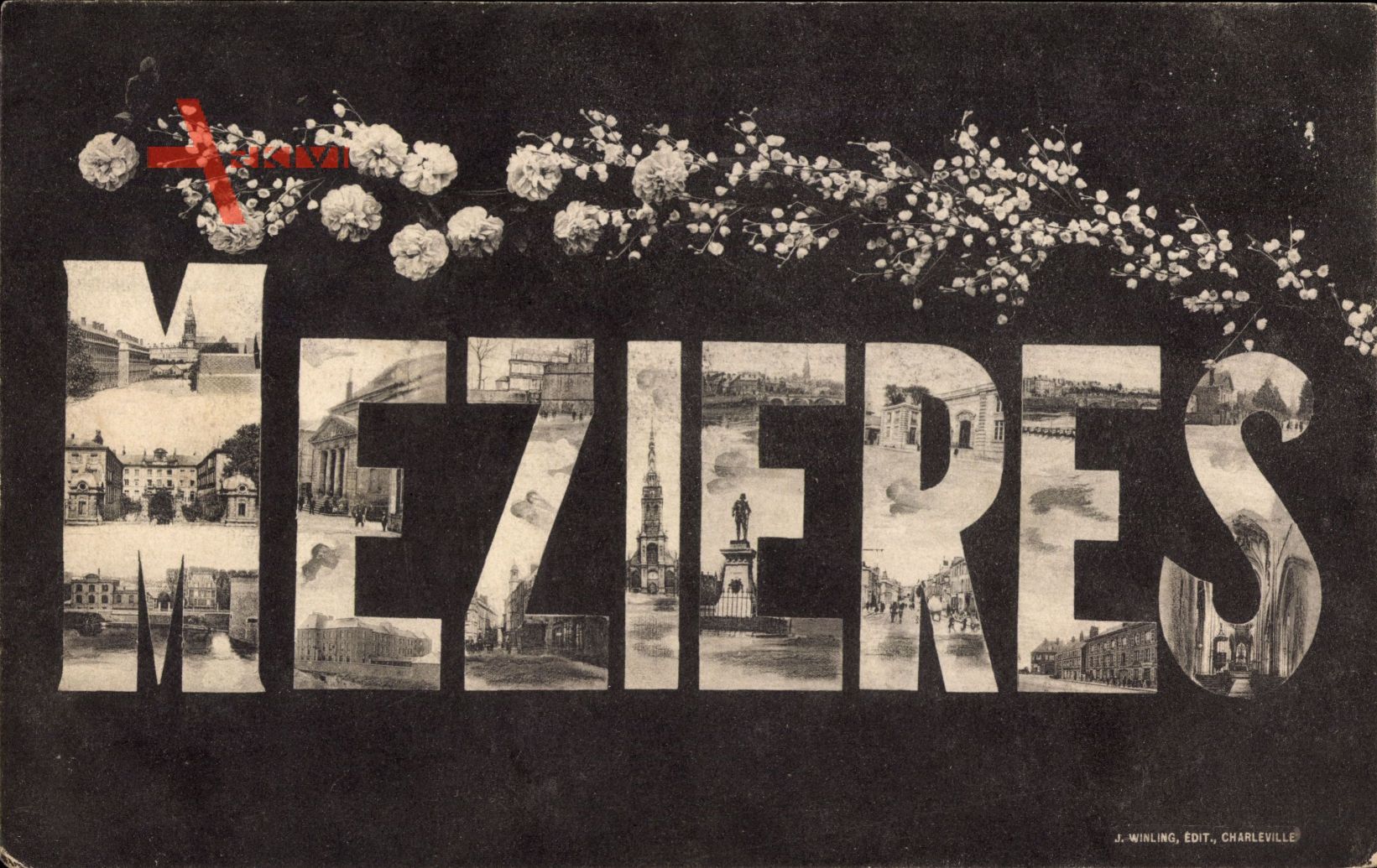 Buchstaben Mézières Ardennes, Denkmal