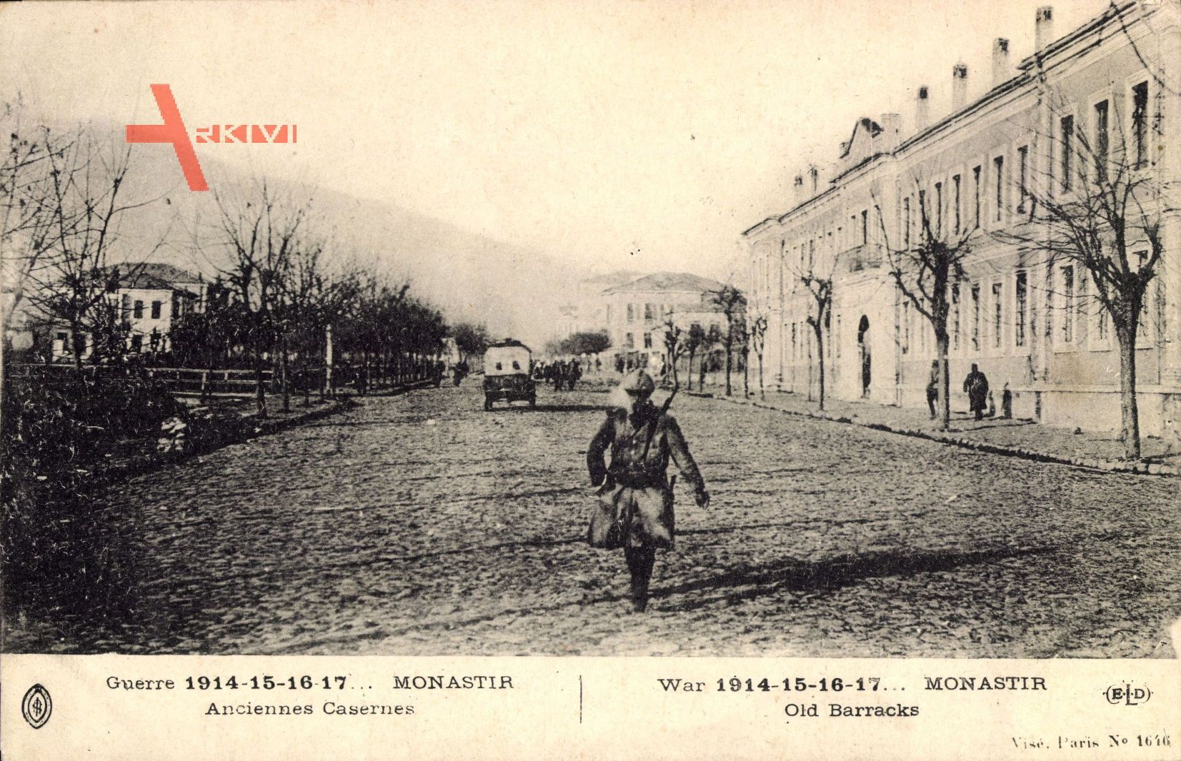Bitola Monastir Mazedonien, Anciennes Casernes, Soldat, Straßenpartie