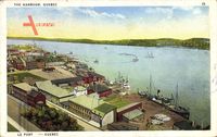 Québec Kanada, The Harbour, Le Port, Hafen aus der Vogelschau