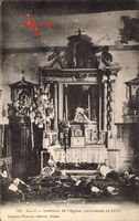 Illy Ardennes, Interieur de l'Eglise, ambulance en 1870, Altar, Soldaten
